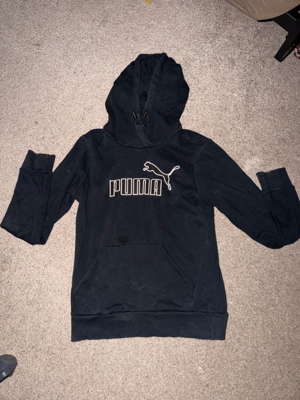 Puma Black Hoodie with White Logo